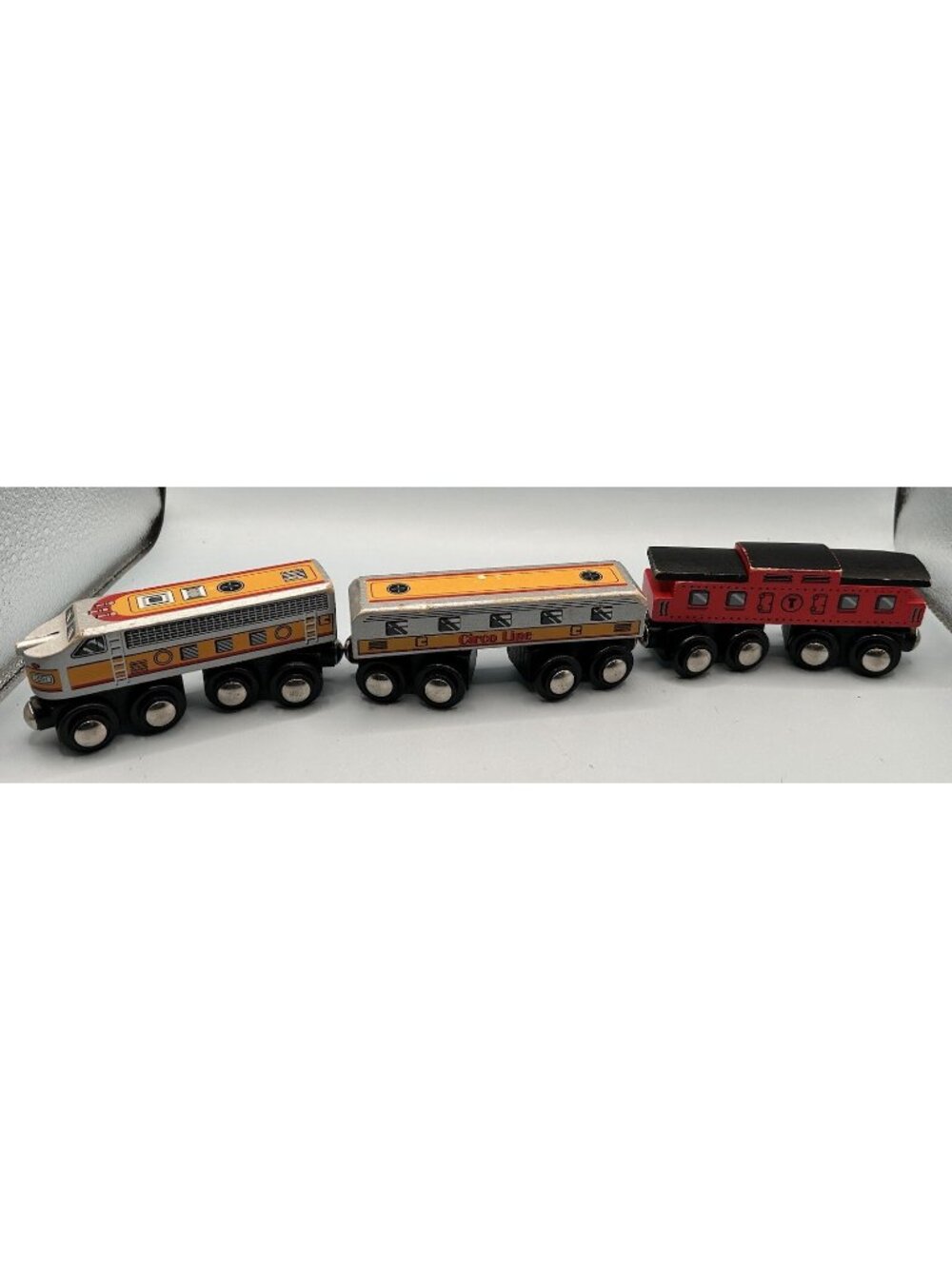 CIRCO Wooden Train Engine Locomotives Works w Thomas Friends Railway Lot Of 3